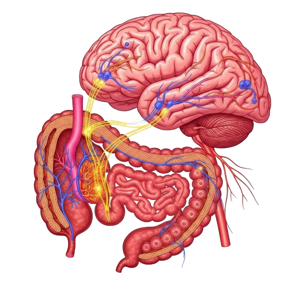 Gut-brain connection illustration